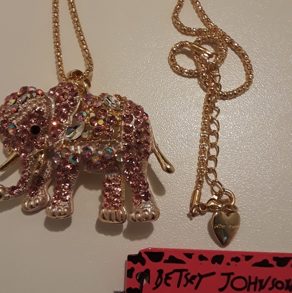 Betsey Johnson pink elephant - Picture 1 of 3